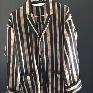 Victoria’s Secret Striped Pajamas Black Gold